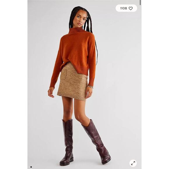 Free People Solid Viva Sweater Mini Skirt Size XS - Picture 2 of 12